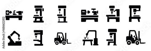 Manufacturing Machinery Icons