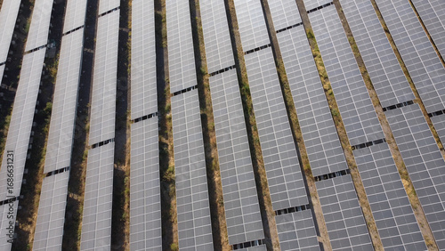 Aerial View Of solar pannels aerial