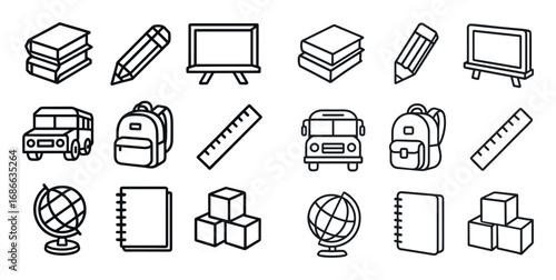 3D Low-Poly Education Icons