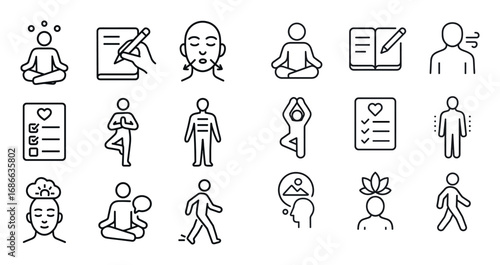 Mindfulness Icon Set