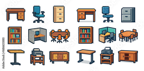 Pixel Office Icons