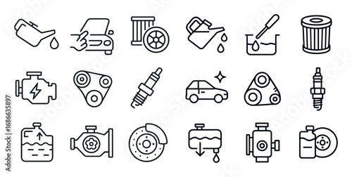 Minimalist Auto Service Icons
