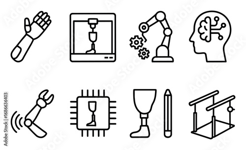 Prosthetics Icon Set