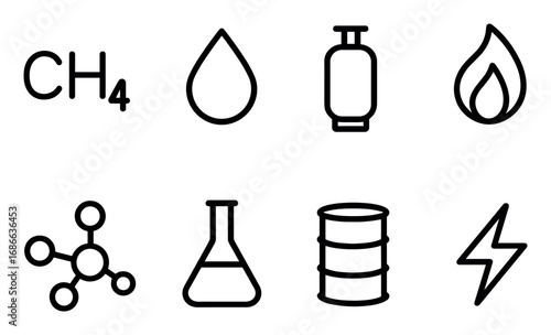 Hydrocarbon Icon Grid