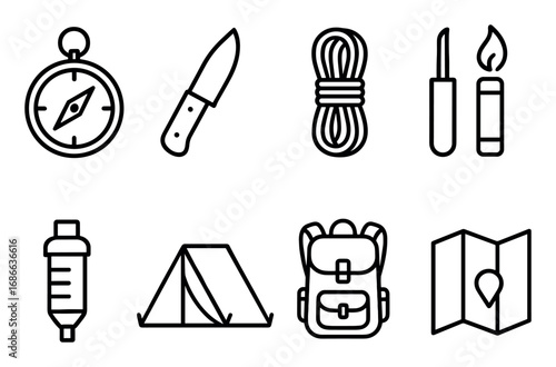 Minimalist Survival Icons