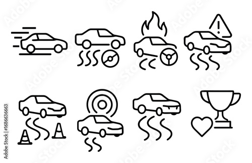 Drifting Icons Grid