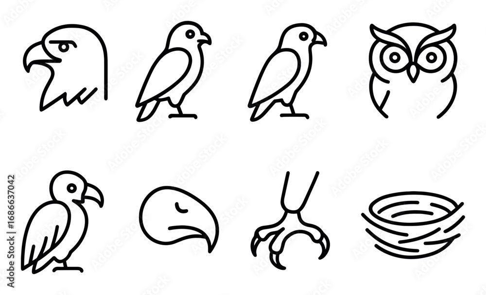 Fototapeta premium Minimalist Birds of Prey