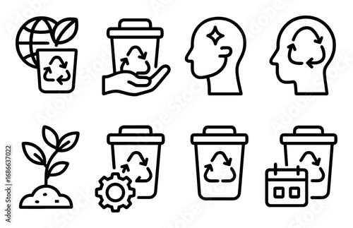 Waste Sorting Icons