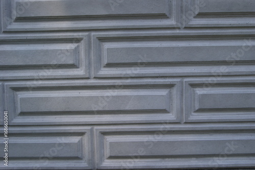 Geometric Concrete Wall with Rectangular Panels