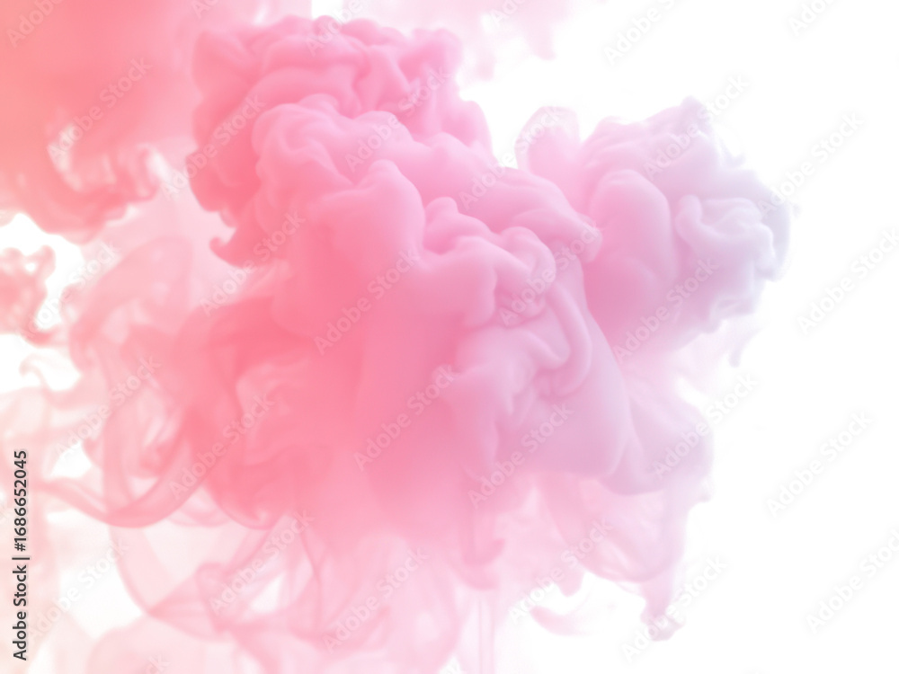 Fototapeta premium abstract pink fluffy clouds mist fog smoke curling isolated on transparent background