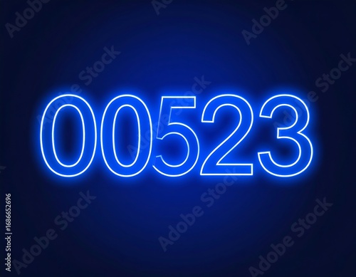 Neon blue number sequence (1)