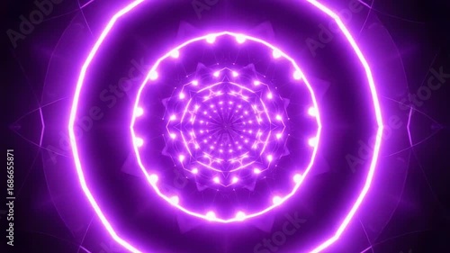Purple glowing mandala pattern