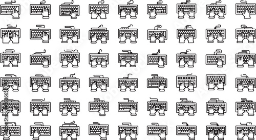 Seamless pattern of indian traditional script characters for decorative backgrounds and designs vector