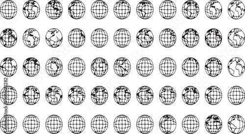 Abstract geometric circular patterns repeating in a grid formation for design concepts vector