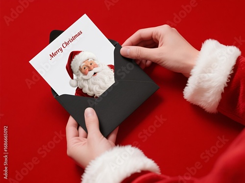 Wallpaper Mural Christmas greeting card presented by Santa Claus  Torontodigital.ca