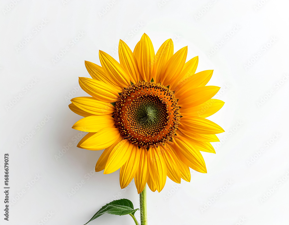 Obraz premium sunflower on a yellow background