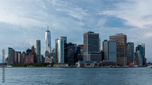 Day to Night Timelapse of Lower Manhattan, New York Skyline Time Lapse
