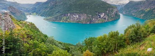 Wallpaper Mural An amazing panoramic view of the Geiranger Fjord, Torontodigital.ca