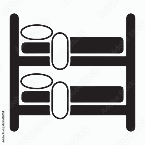 Bunk bed household furniture solid graphic