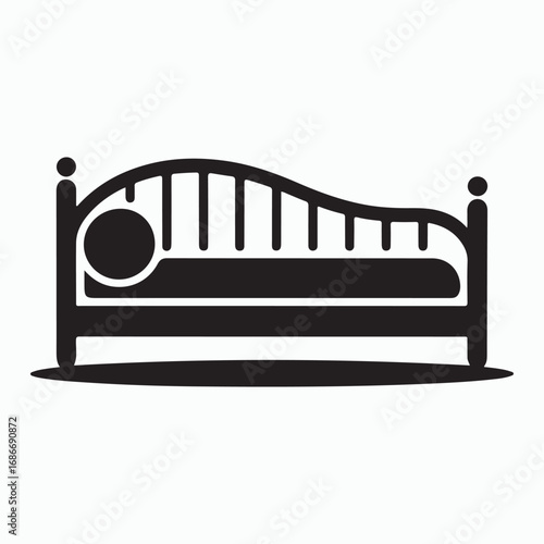 Daybed stylish bedroom solid graphic design
