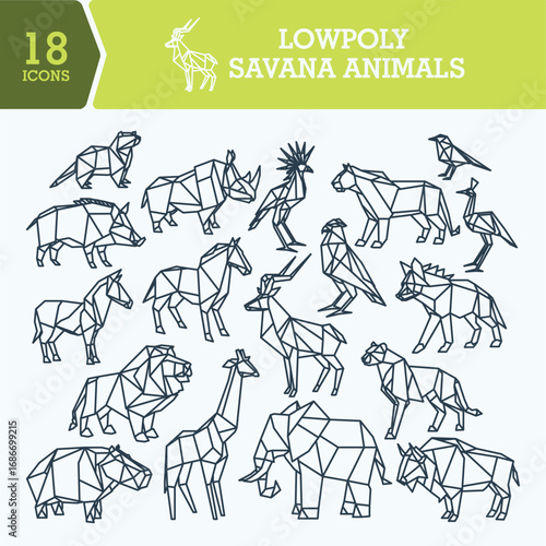 18 ICON LOWPOLY ANIMAL