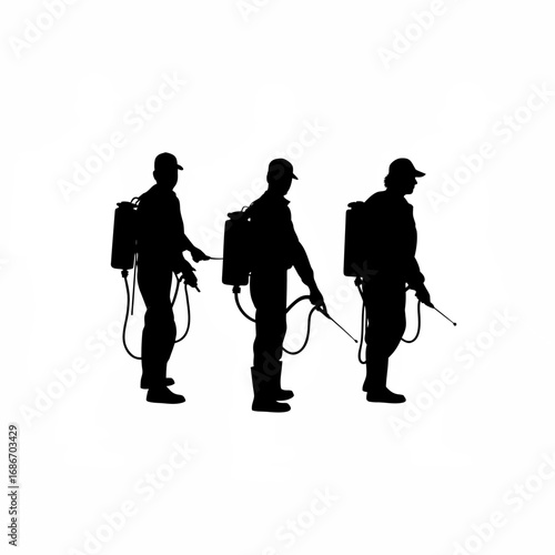 Workers loading herbicide containers onto an agricultural aircraft