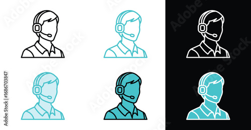 Customer support representative icon