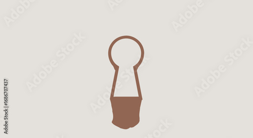 mysterious keyhole unveiling secrets, symbol of mystery, isolated on transparent background