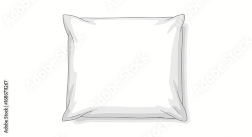 soft white pillow dreamy comfort, restful sleep, isolated on transparent background