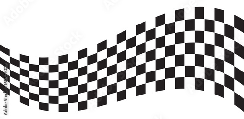 Checkered caro racing flags sports speed, finish line flag car racing flag simple vector isolated from background texile, seamless repeating bannee, wavy flag