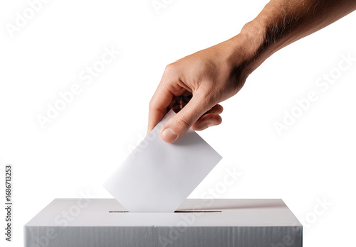 A hand inserting a ballot into a voting box (1)