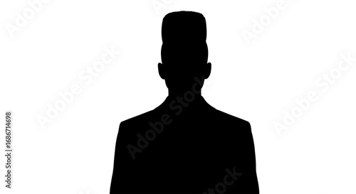 the unseen executive a silhouette of silent power, isolated on transparent background