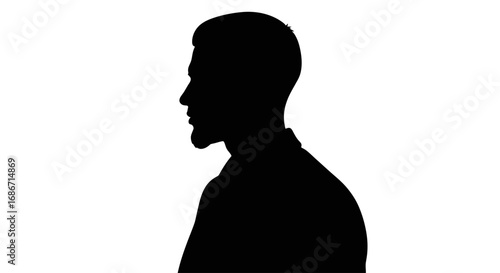 the unseen path a mans silhouette, journey, and introspection, isolated on transparent background