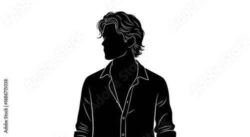 the unseen path a silhouette of resolve and reflection, isolated on transparent background