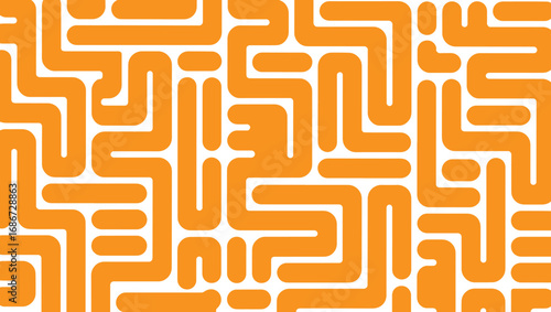 Abstract Orange Geometric Pattern Background