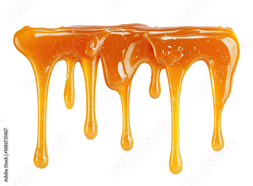 Dripping caramel syrup