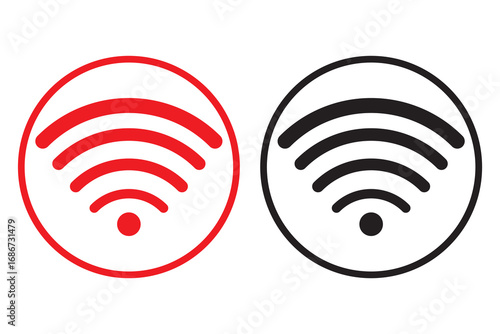 Free wifi zone icon set. Wireless sign design template, Network signs, Wireless connection icon. free wifi design,