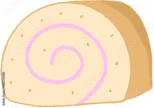 donut with icing Roll cake