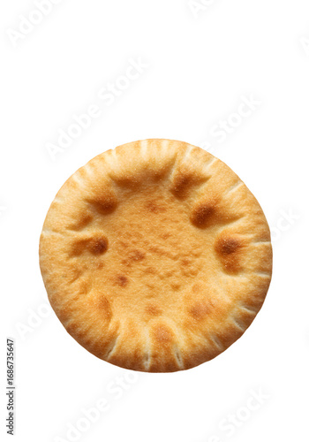 Isolated Round Baked Cookie With Sugar Sprinkle On Black Background Photo