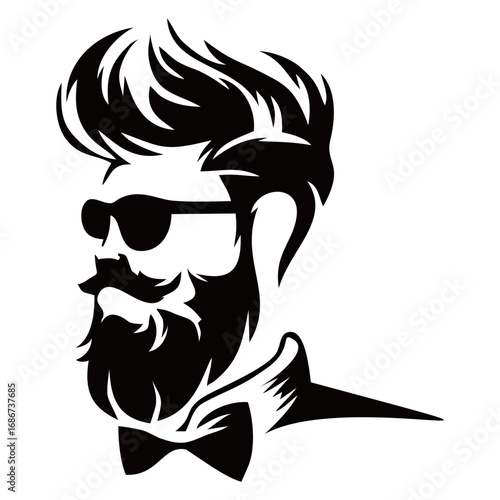 gentleman hair style illustration