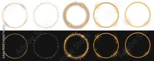 Photos Gold glowing circle PNG