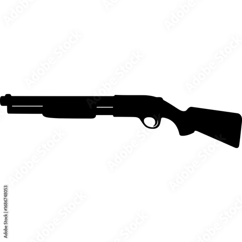 Black silhouette of shotgun