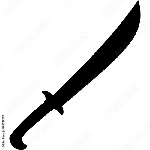 Black dao silhouette on white background