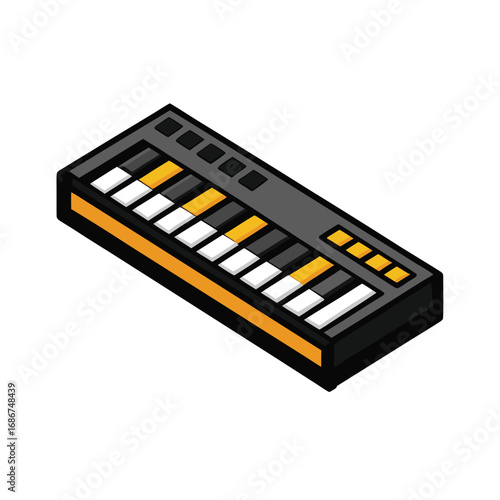 Isometric Electronic Keyboard synthesizer music