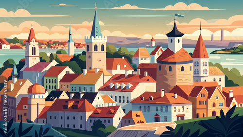 Tallinn’s Old Town, Estonia enchants with cobblestone streets, pastel-colored houses, and fortified towers rising above the Baltic Sea, capturing the spirit of a Hanseatic trading hub.