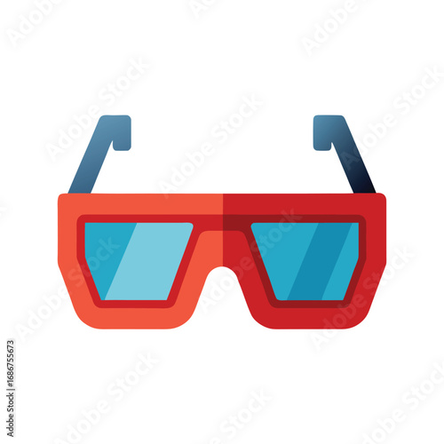 Red and Blue 3D Glasses 3D glasses cinema