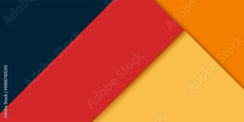 Free Download Abstract geometric dark blue, red, and orange square theme overlap background for graphic design. - GFXLoad