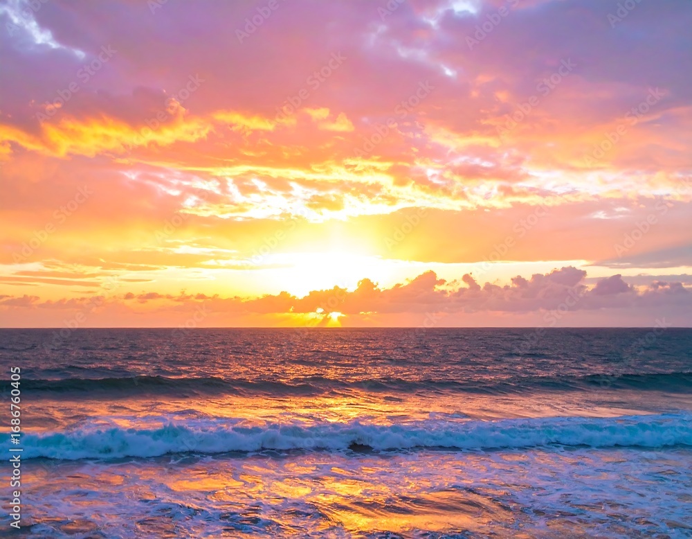 Fototapeta premium Ocean Sunset Landscape