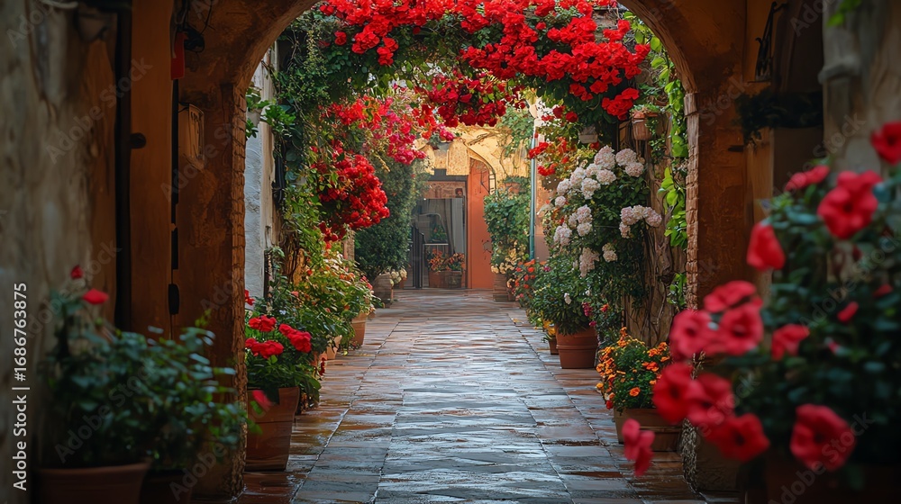 Fototapeta premium flowers in the street