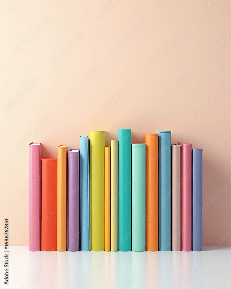 Fototapeta premium stack of colorful books